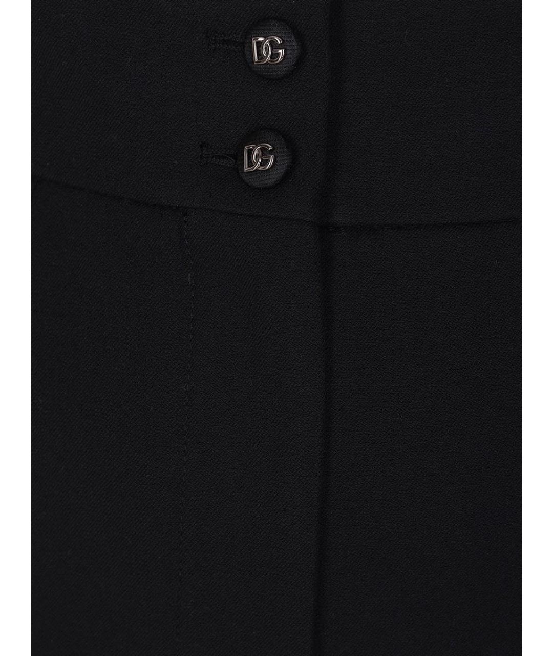 DOLCE&GABBANA Черные хлопко-эластановые брюки узкие, фото 4