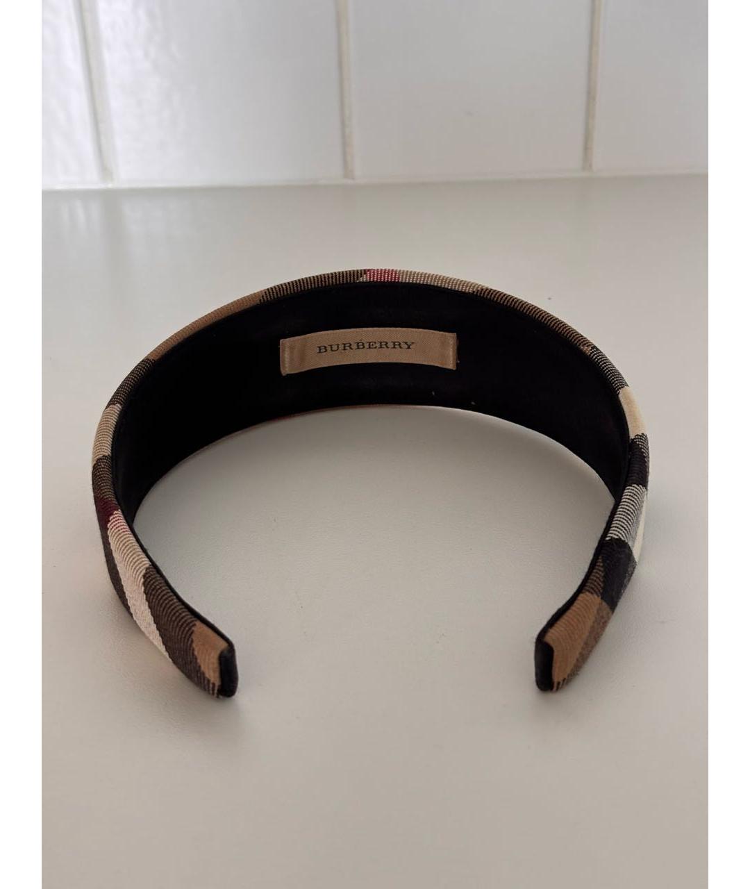 BURBERRY Коричневый ободок, фото 3