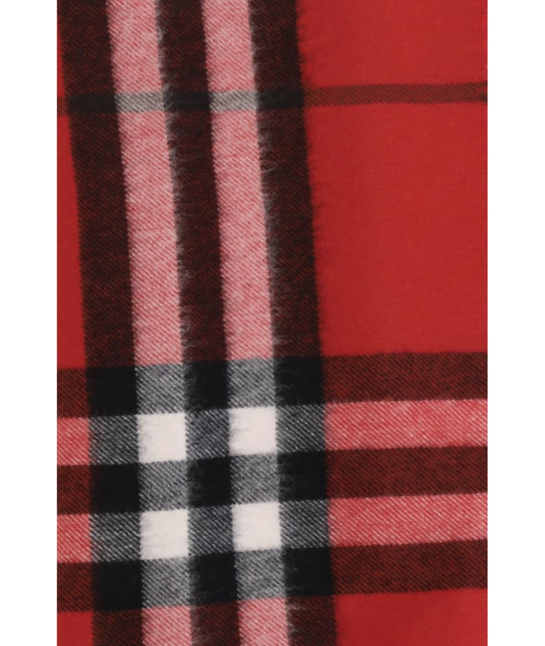 BURBERRY Красный кашемировый шарф, фото 3