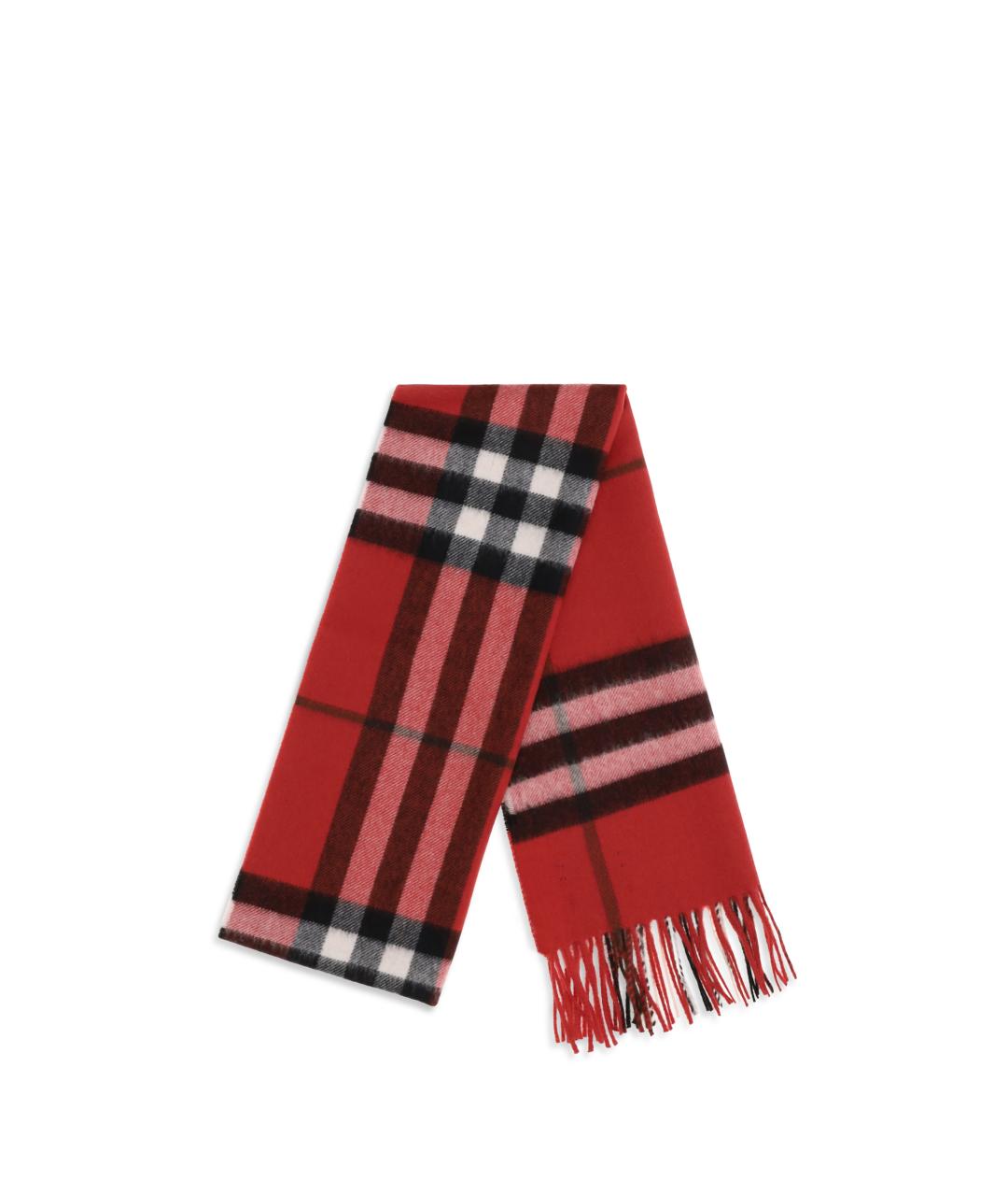 BURBERRY Красный кашемировый шарф, фото 2