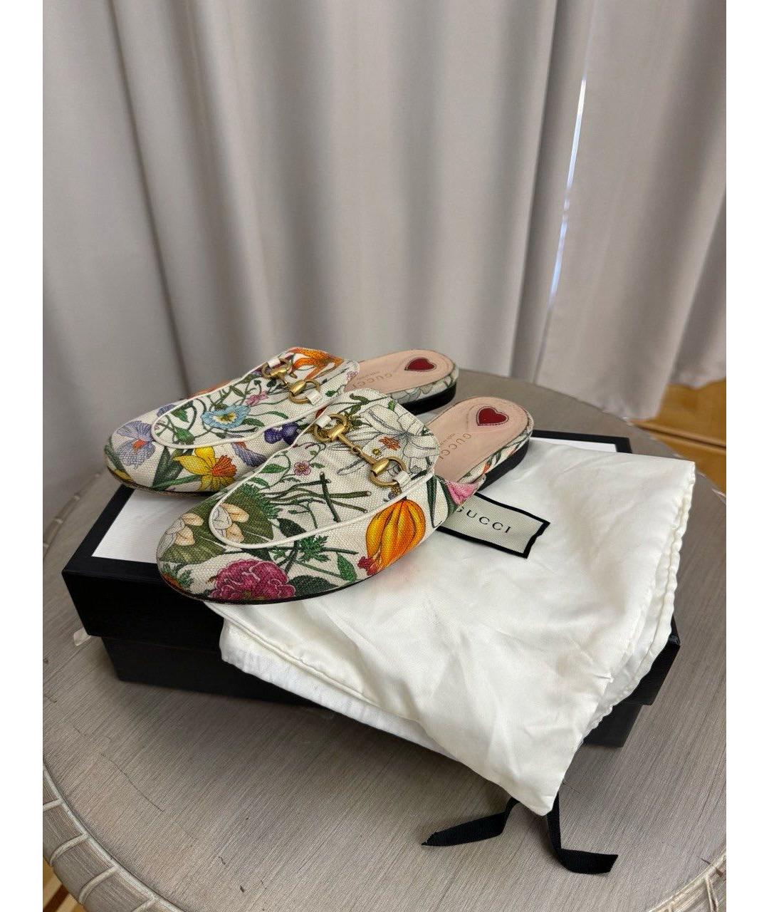 GUCCI Мульти текстильные мюли, фото 3