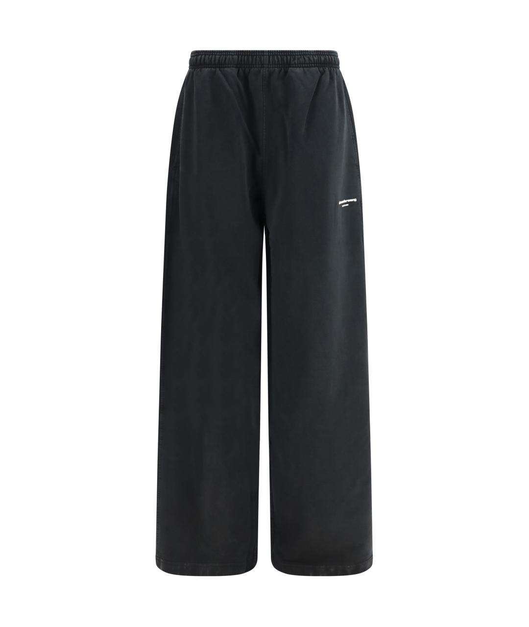 ALEXANDER WANG Черные хлопковые спортивные брюки и шорты, фото 1