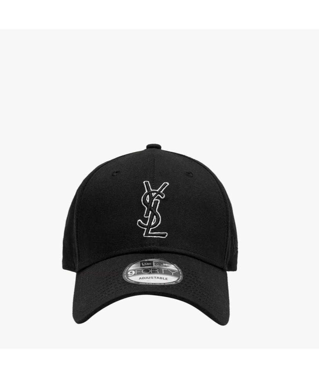 SAINT LAURENT Черная хлопковая кепка, фото 6