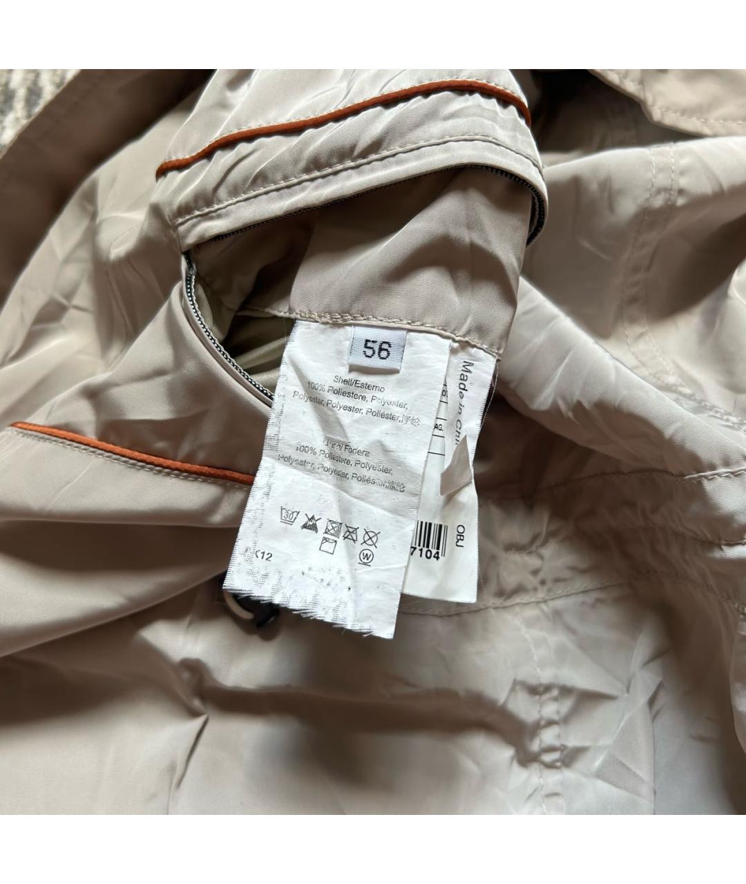 CORNELIANI Бежевая полиэстеровая куртка, фото 6