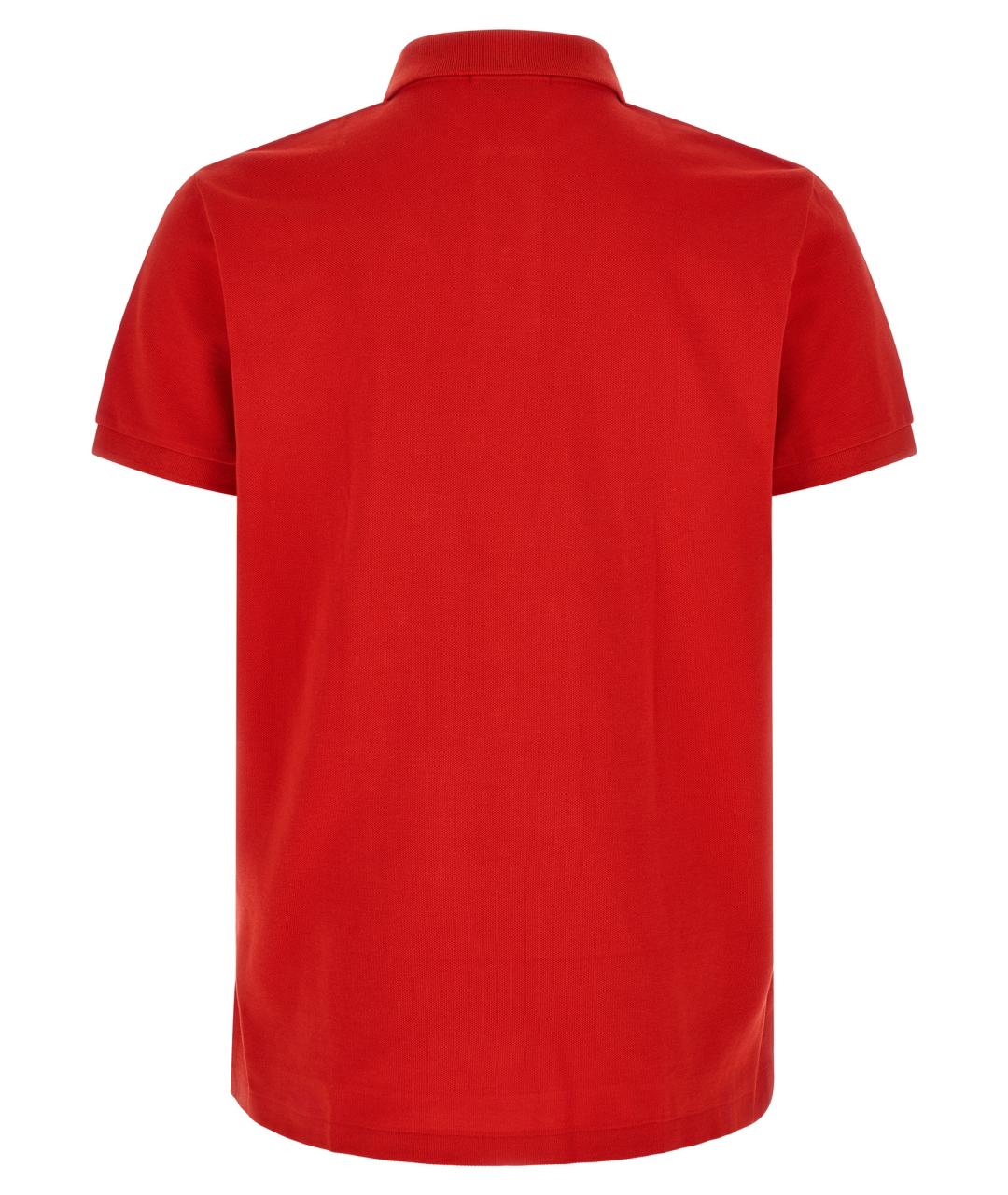 POLO RALPH LAUREN Красное хлопковое поло с коротким рукавом, фото 2
