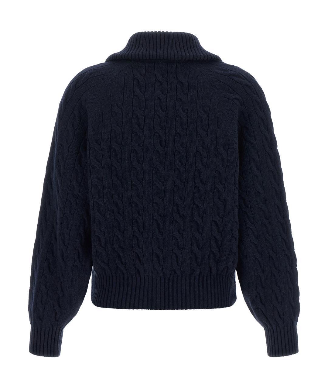 POLO RALPH LAUREN Темно-синий шерстяной кардиган, фото 2