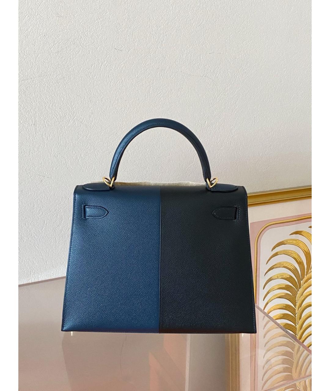 HERMES Черная кожаная сумка тоут, фото 2