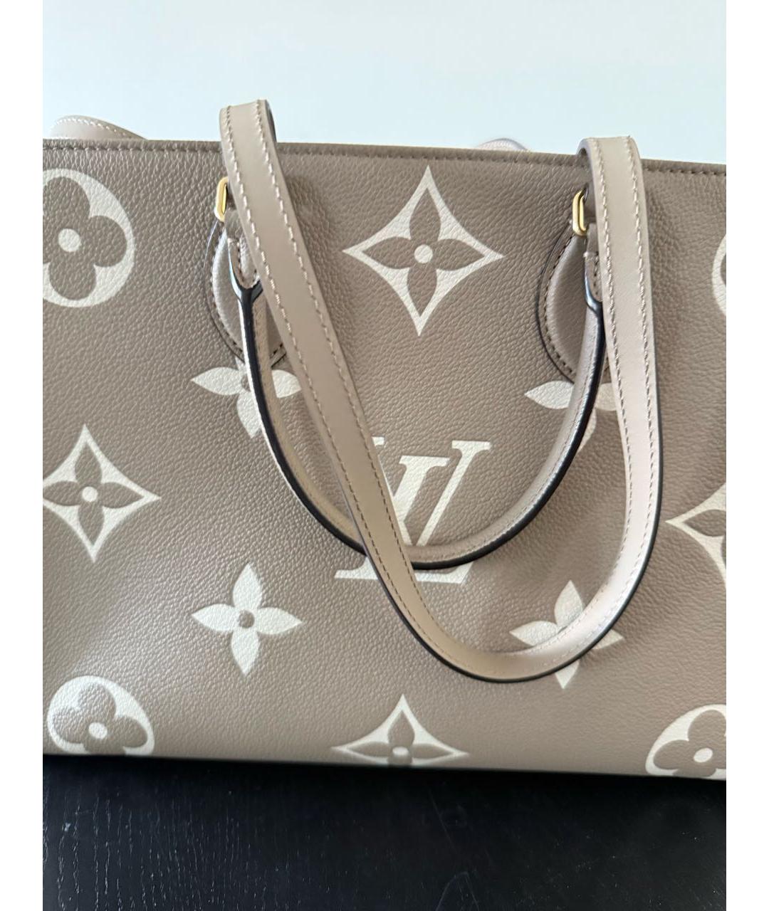 LOUIS VUITTON Бежевая кожаная пляжная сумка, фото 2