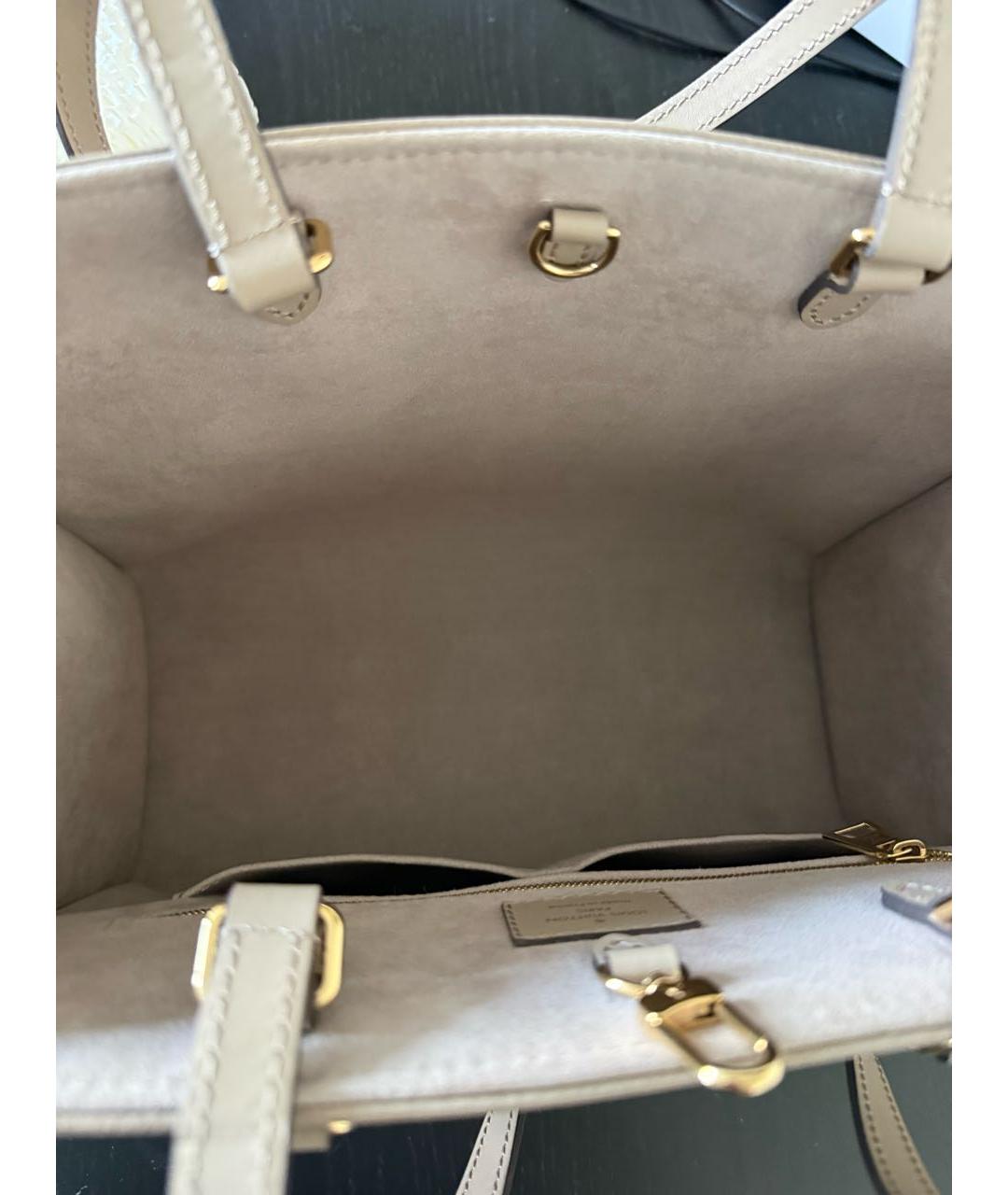 LOUIS VUITTON Бежевая кожаная пляжная сумка, фото 4