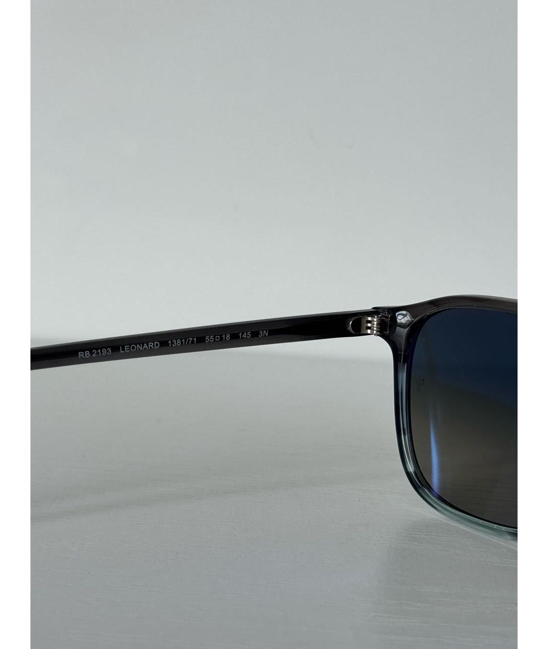 RAY BAN Голубые пластиковые солнцезащитные очки, фото 3
