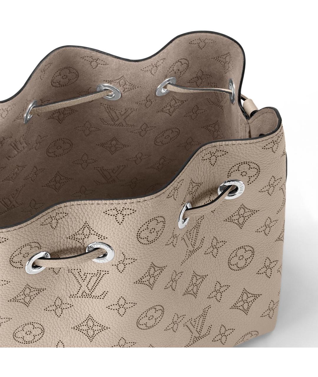 LOUIS VUITTON Бежевая кожаная сумка через плечо, фото 4
