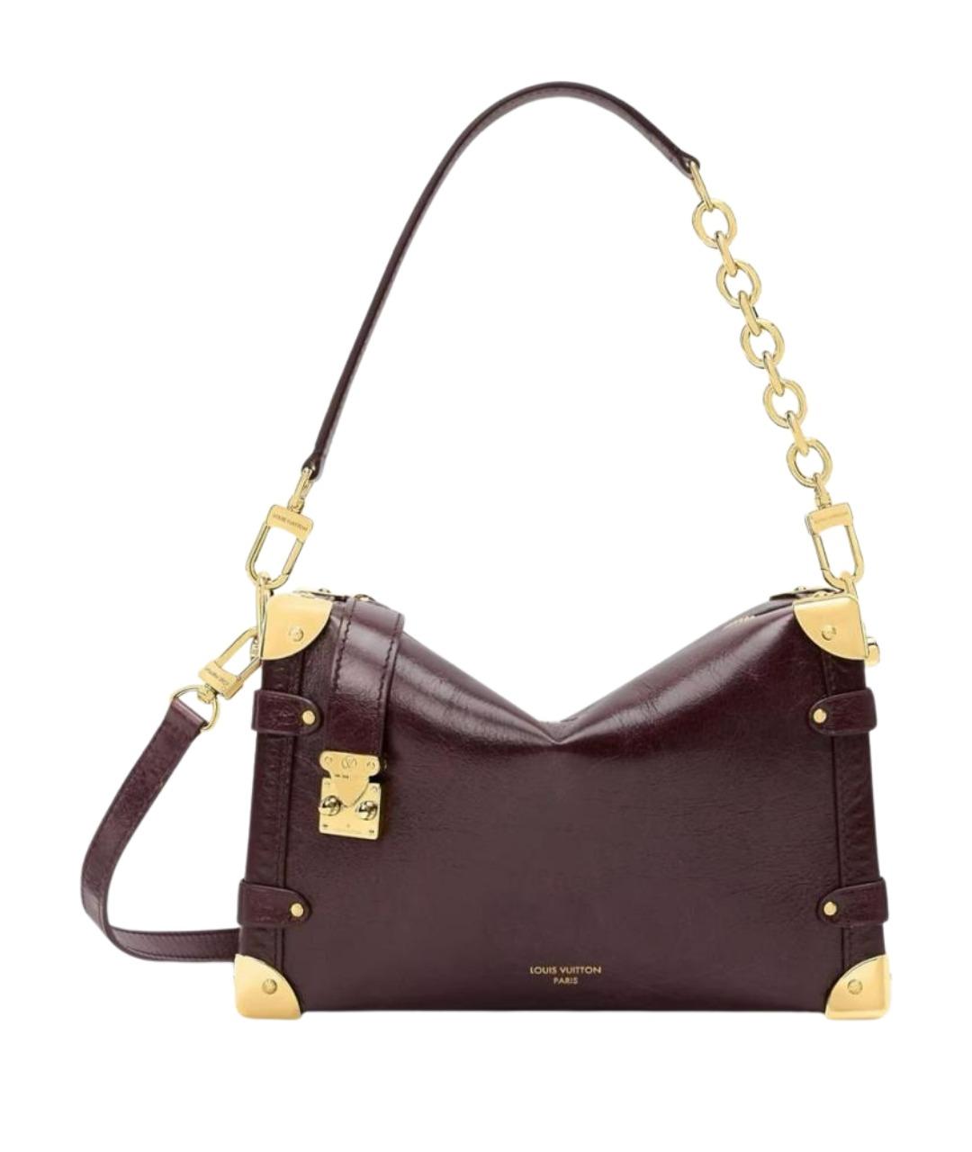LOUIS VUITTON Бордовая кожаная сумка через плечо, фото 1