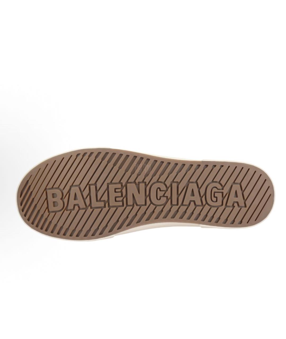 BALENCIAGA Бежевые текстильные кеды, фото 4