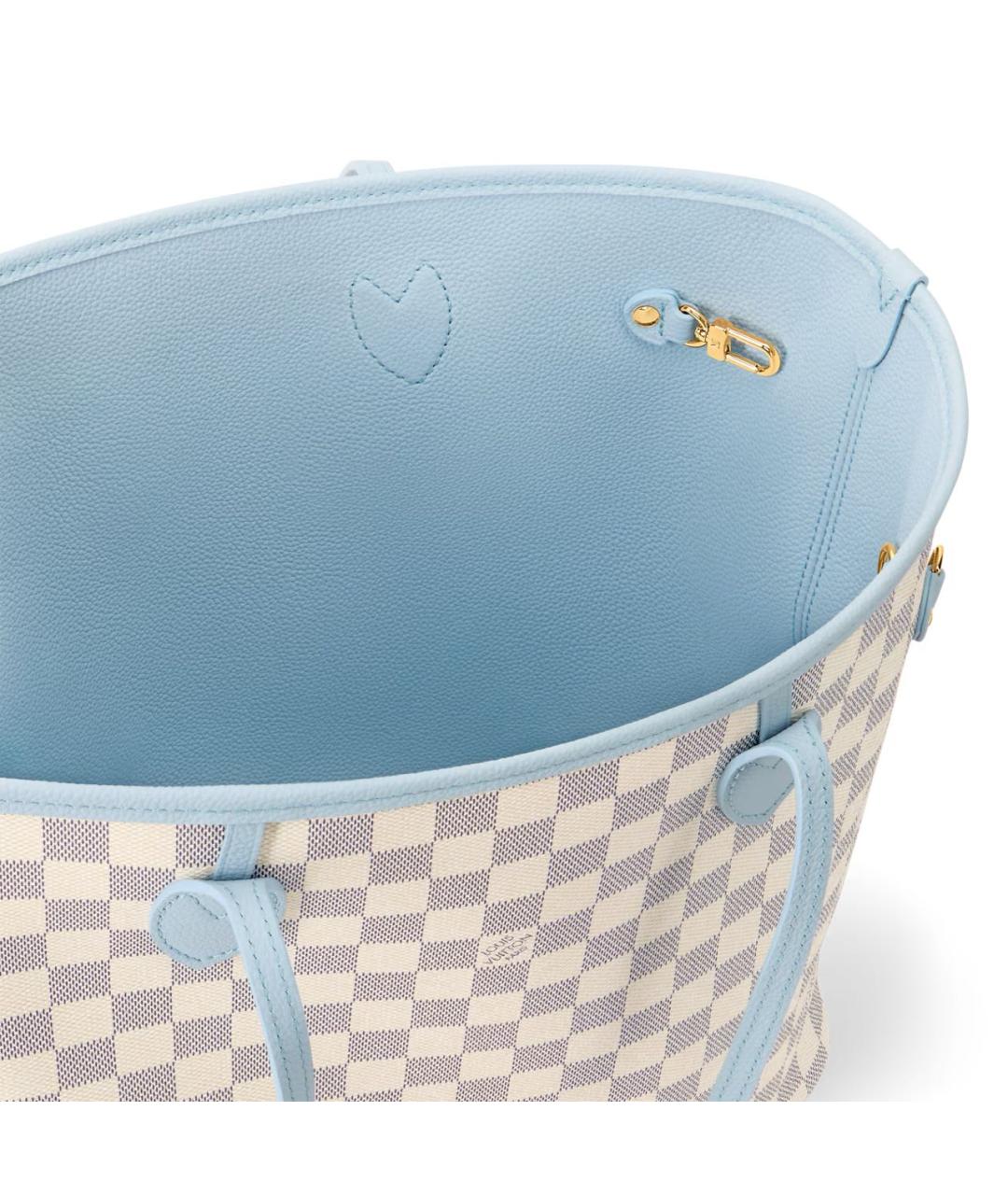 LOUIS VUITTON Голубая сумка тоут из канвы, фото 4