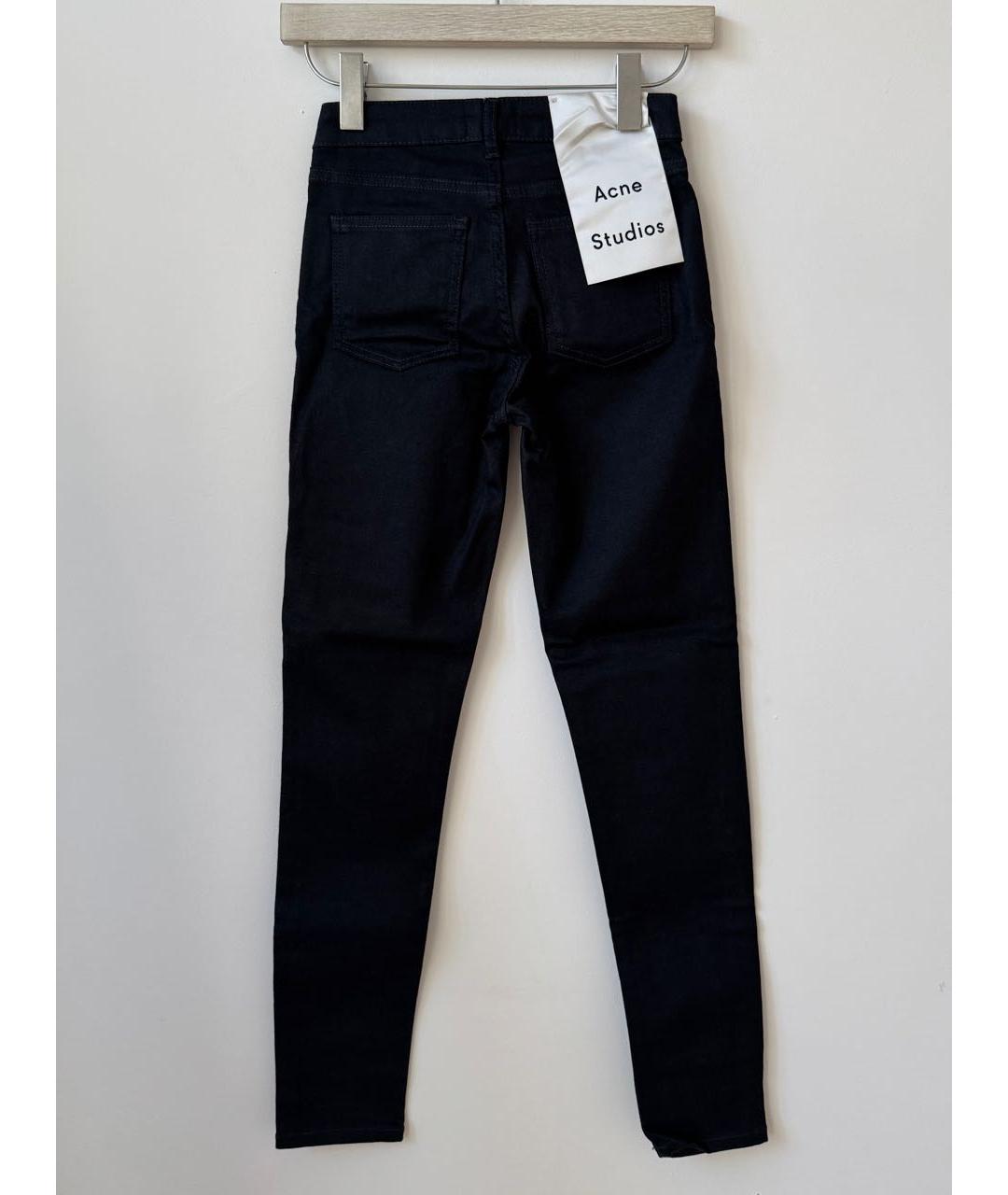 ACNE STUDIOS Темно-синие хлопковые джинсы слим, фото 2