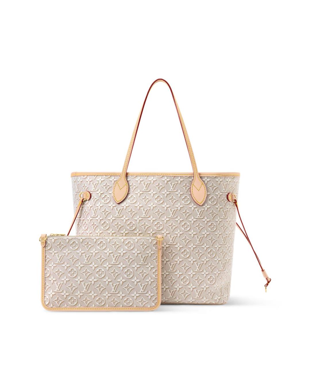 LOUIS VUITTON Бежевая сумка тоут из канвы, фото 5