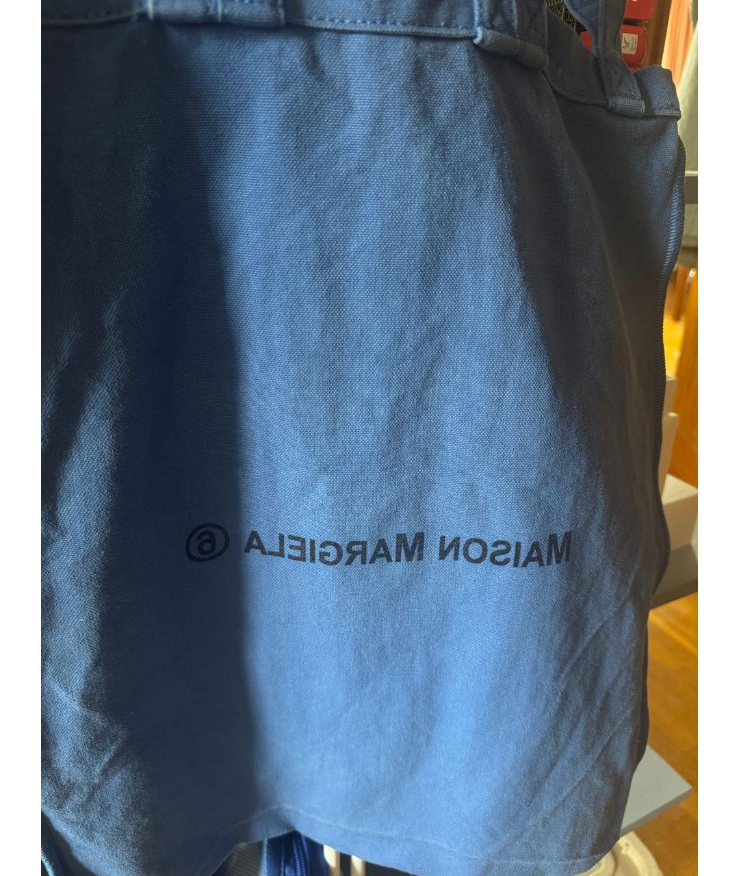 MM6 MAISON MARGIELA Синяя тканевая сумка тоут, фото 2