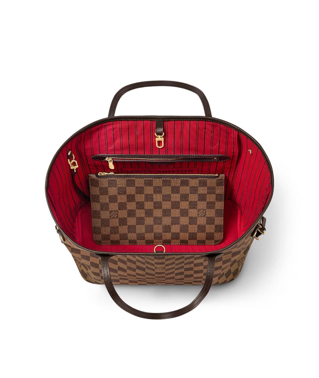 LOUIS VUITTON Коричневая сумка тоут из канвы, фото 3
