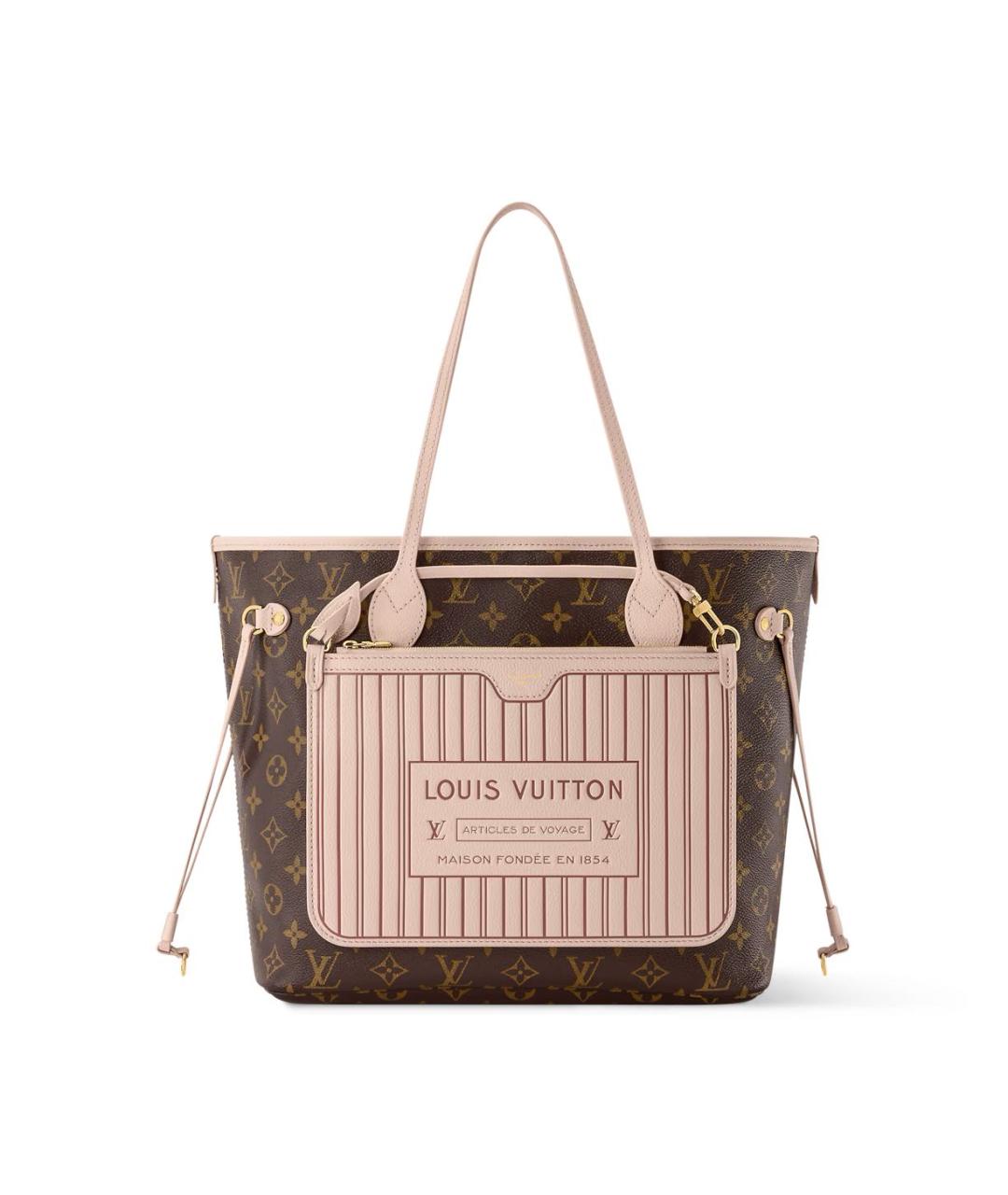 LOUIS VUITTON Розовая кожаная сумка тоут, фото 1