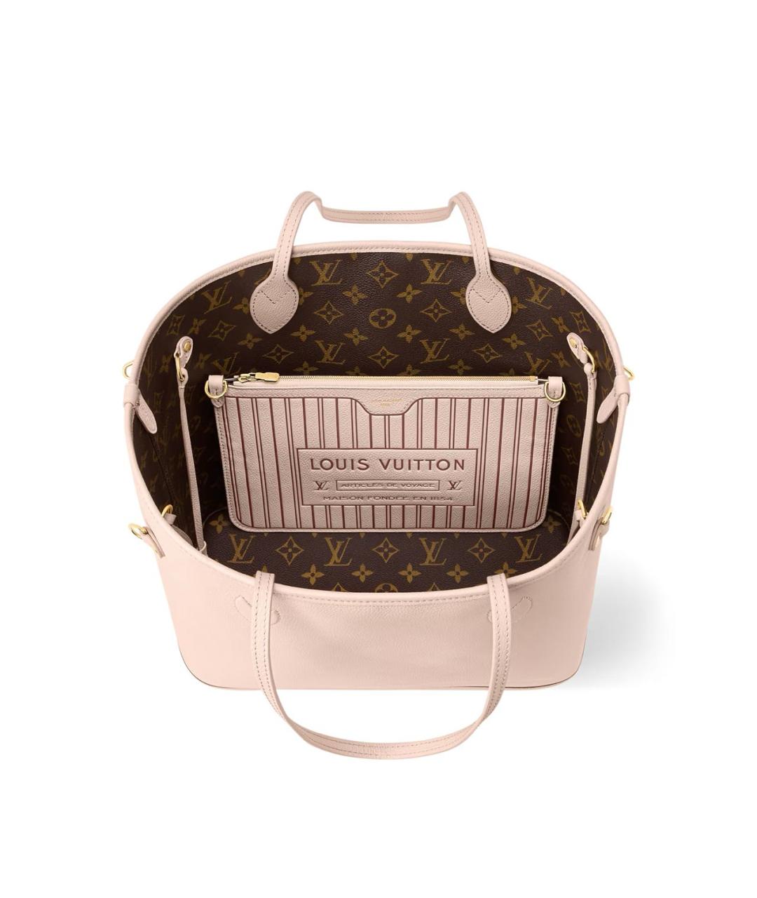 LOUIS VUITTON Розовая кожаная сумка тоут, фото 3