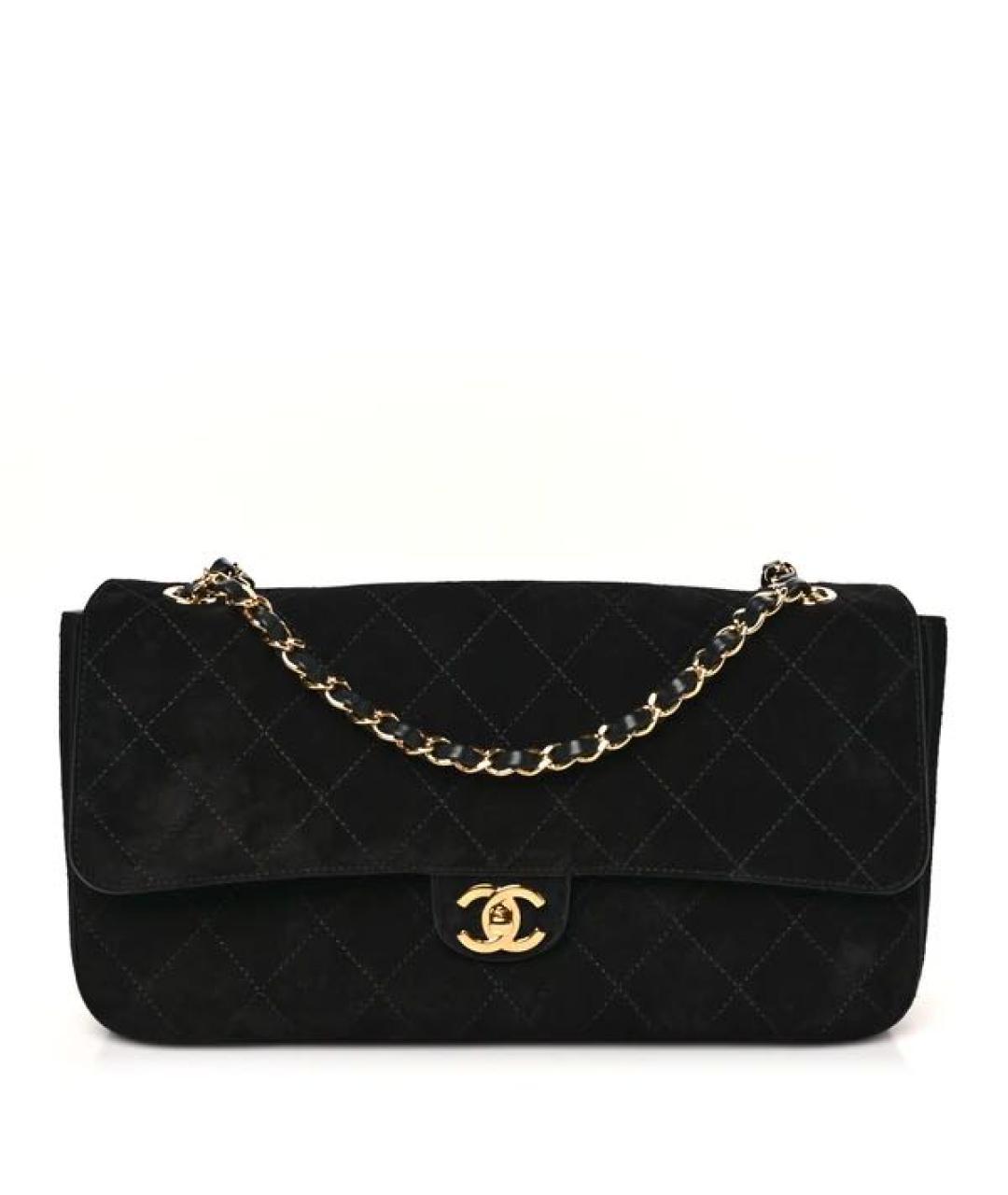 CHANEL Черная замшевая сумка через плечо, фото 1