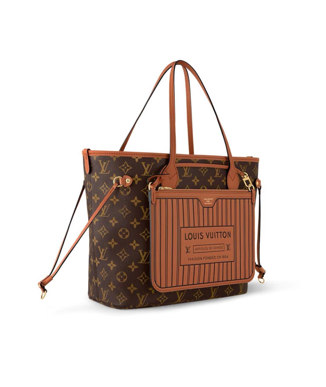 LOUIS VUITTON Коричневая сумка тоут из канвы, фото 2