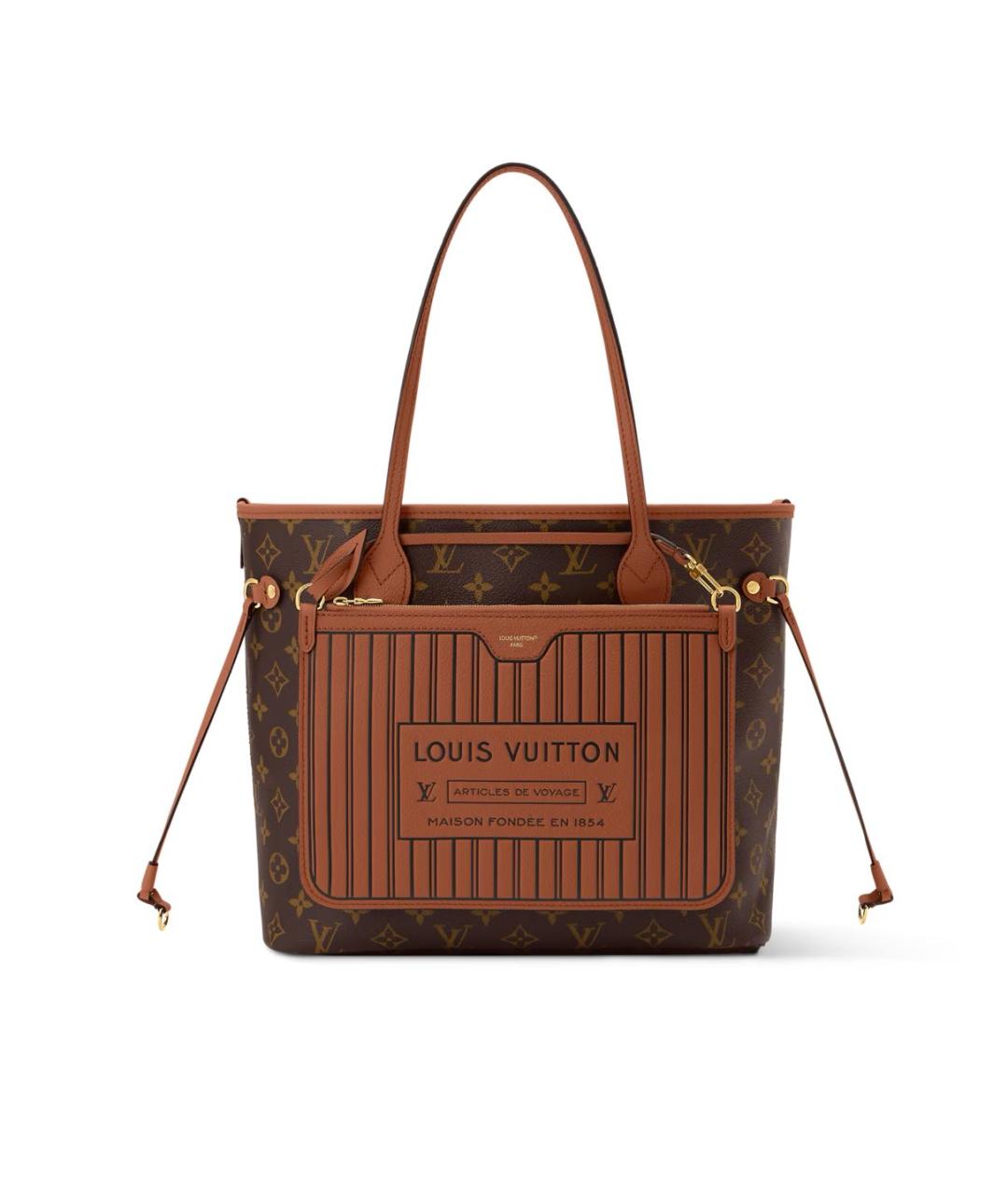 LOUIS VUITTON Коричневая сумка тоут из канвы, фото 1