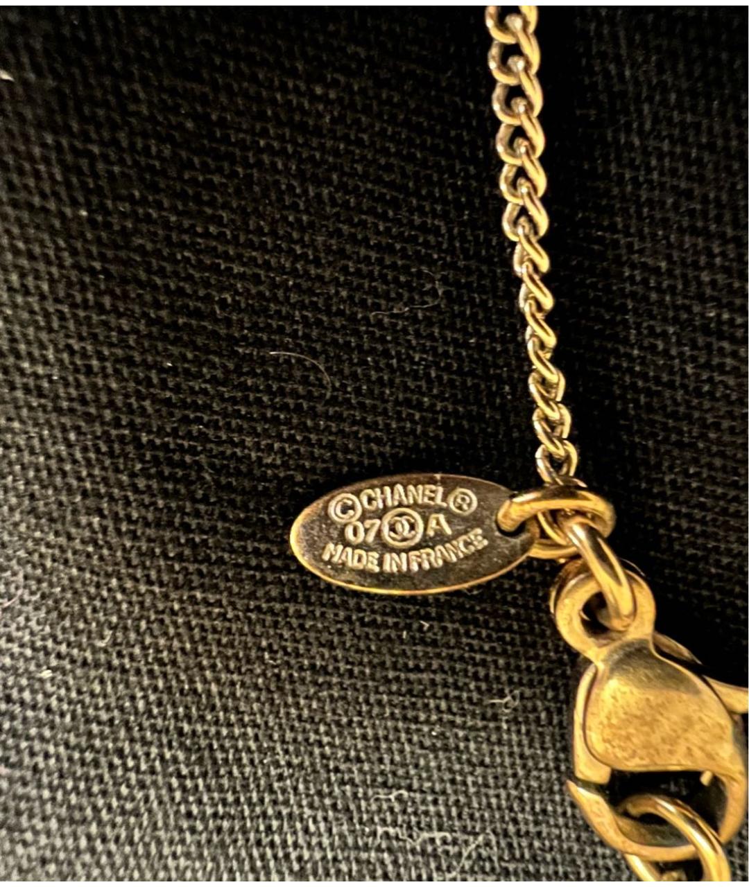 CHANEL Золотая металлическая подвеска, фото 3