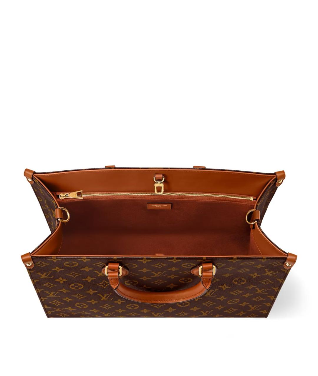 LOUIS VUITTON Коричневая сумка тоут из канвы, фото 3