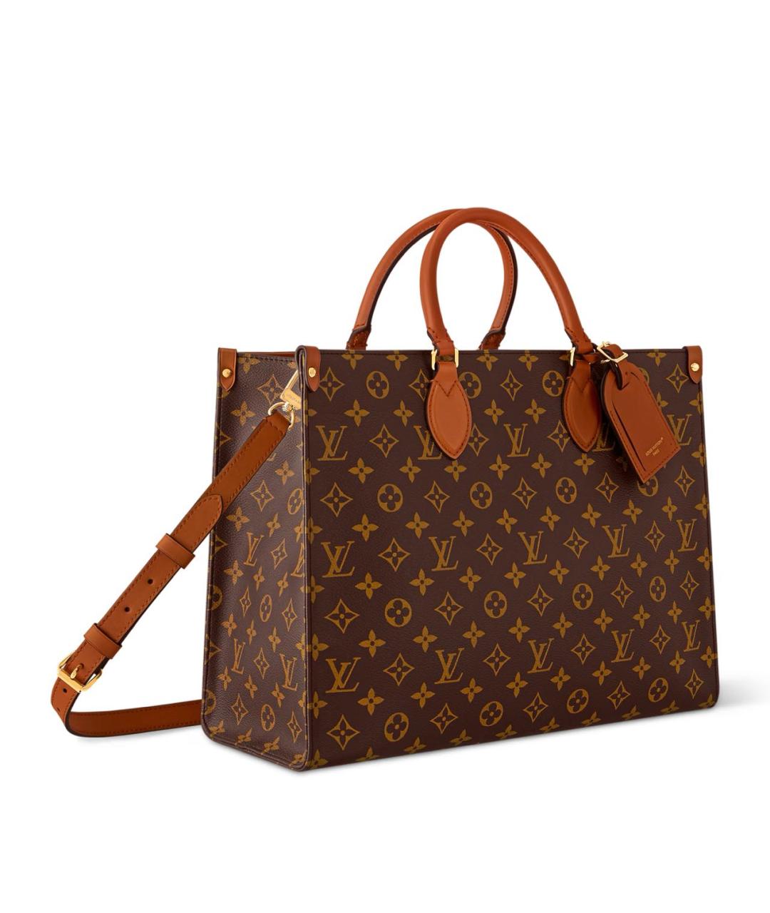 LOUIS VUITTON Коричневая сумка тоут из канвы, фото 2