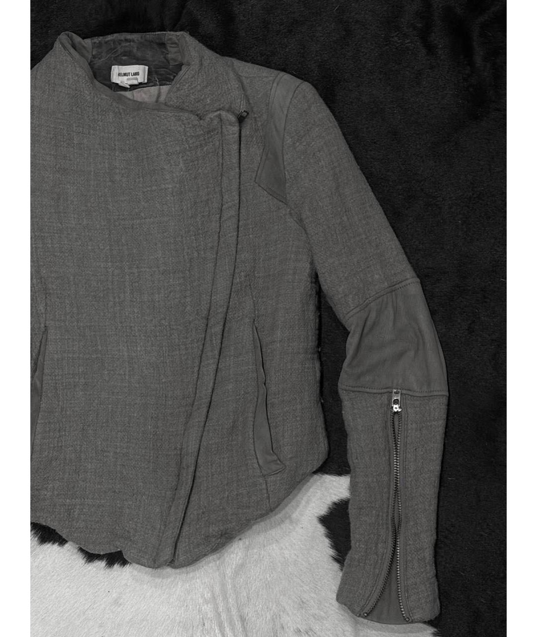 HELMUT LANG Серая шерстяная куртка, фото 5