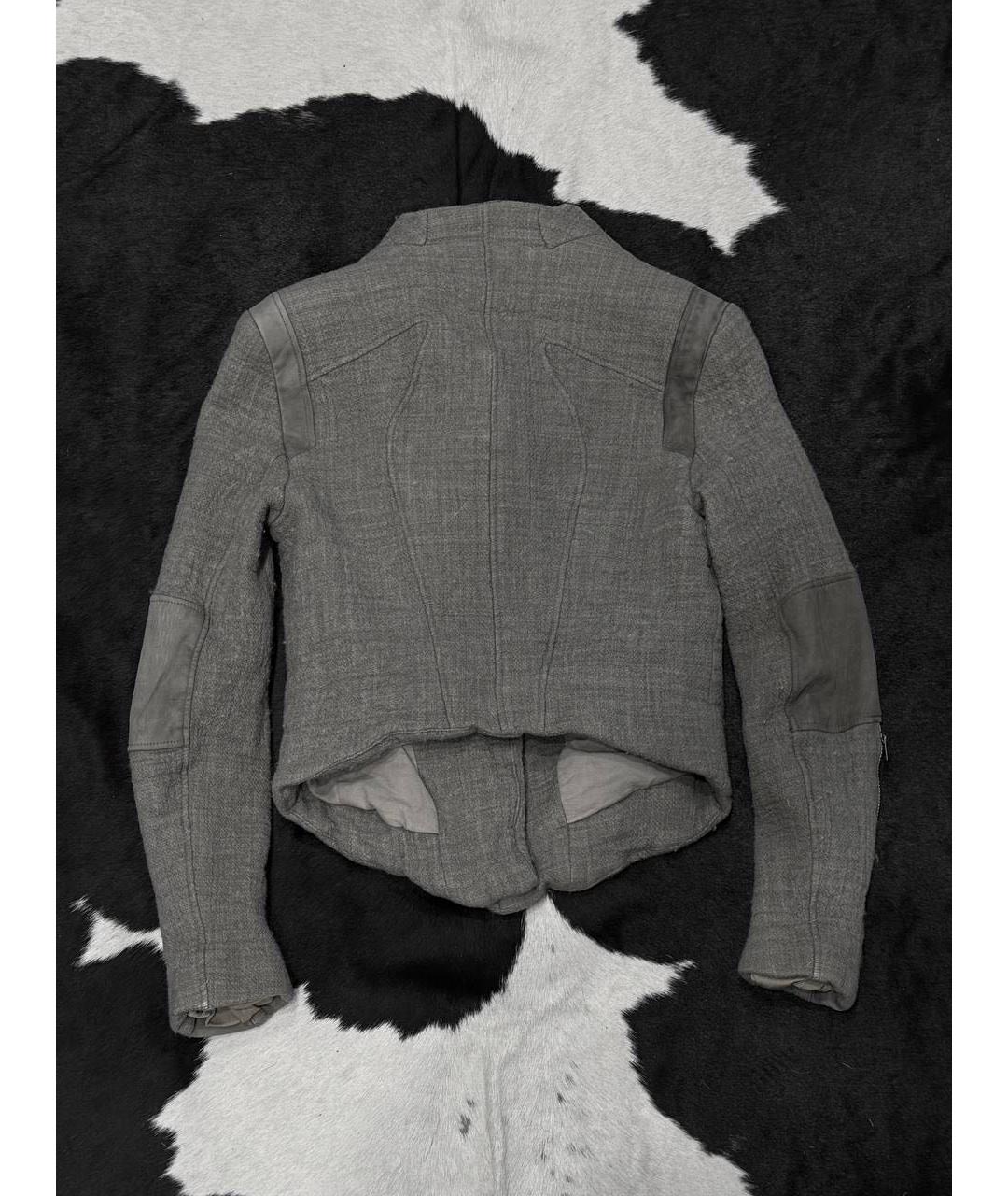 HELMUT LANG Серая шерстяная куртка, фото 2