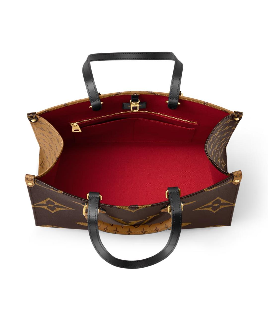 LOUIS VUITTON Коричневая сумка тоут из канвы, фото 3