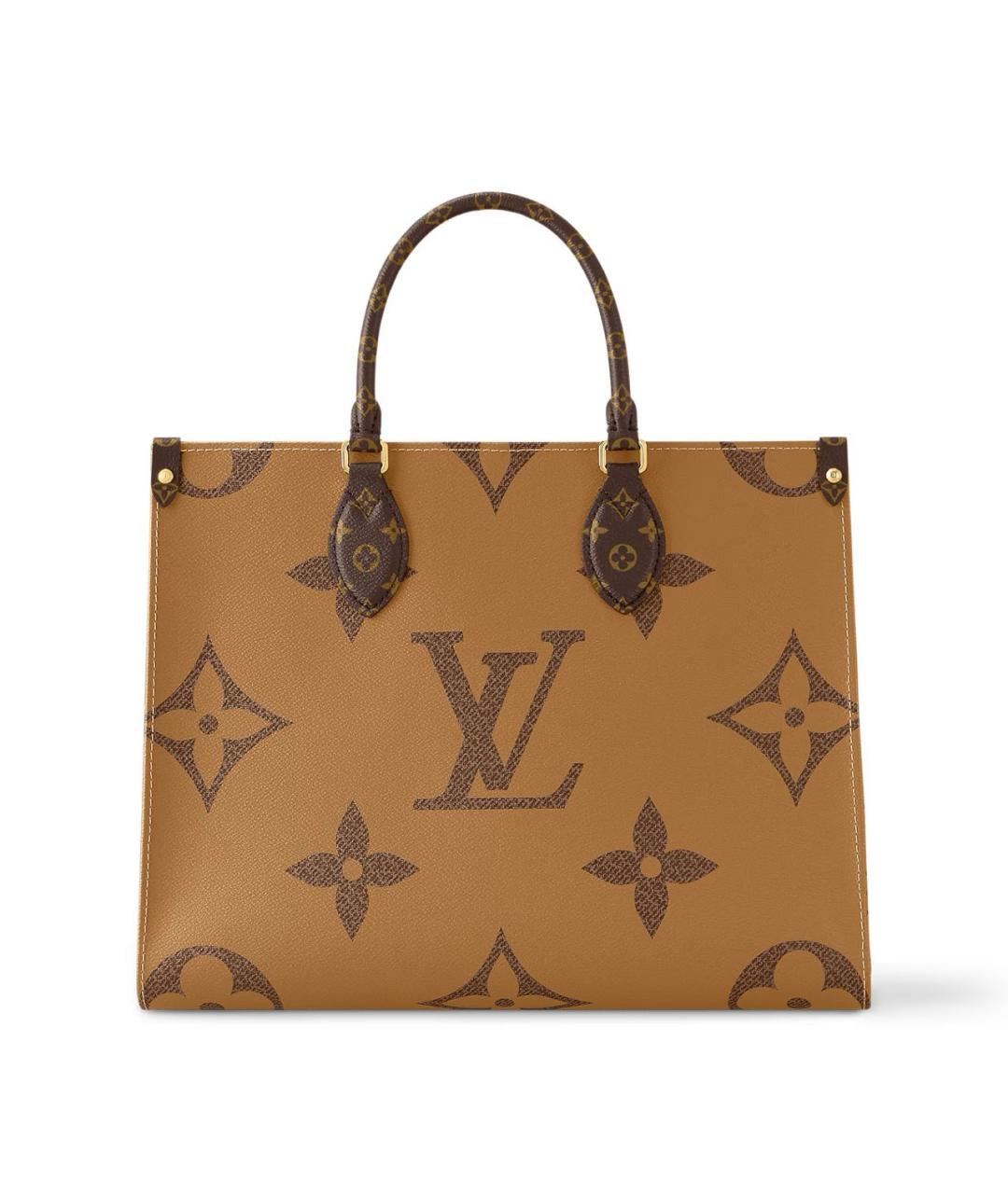 LOUIS VUITTON Коричневая сумка тоут из канвы, фото 4