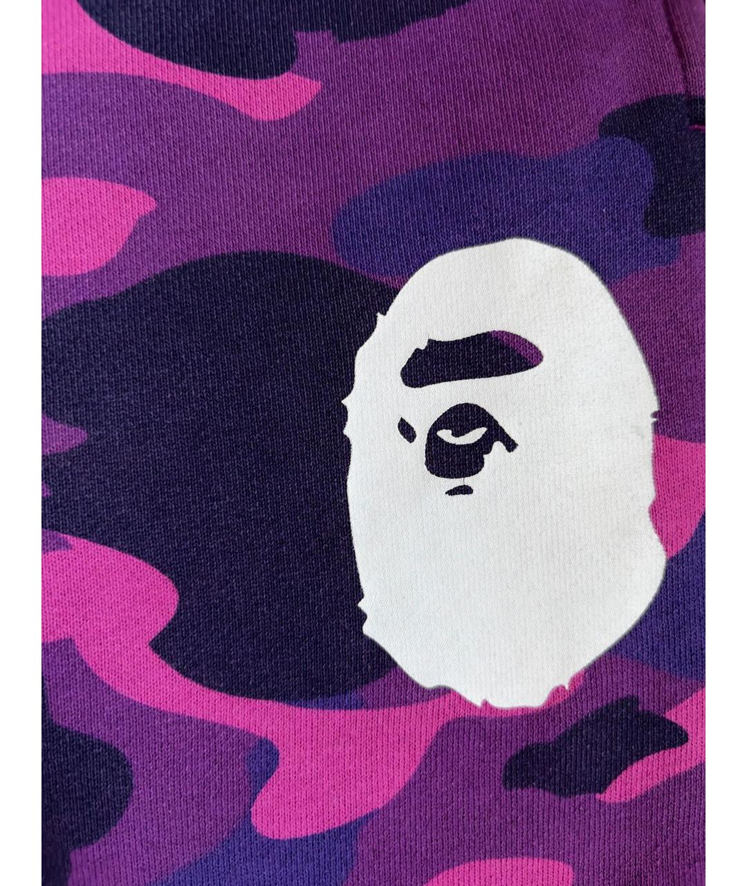 BAPE Фиолетовые хлопковые повседневные брюки, фото 4