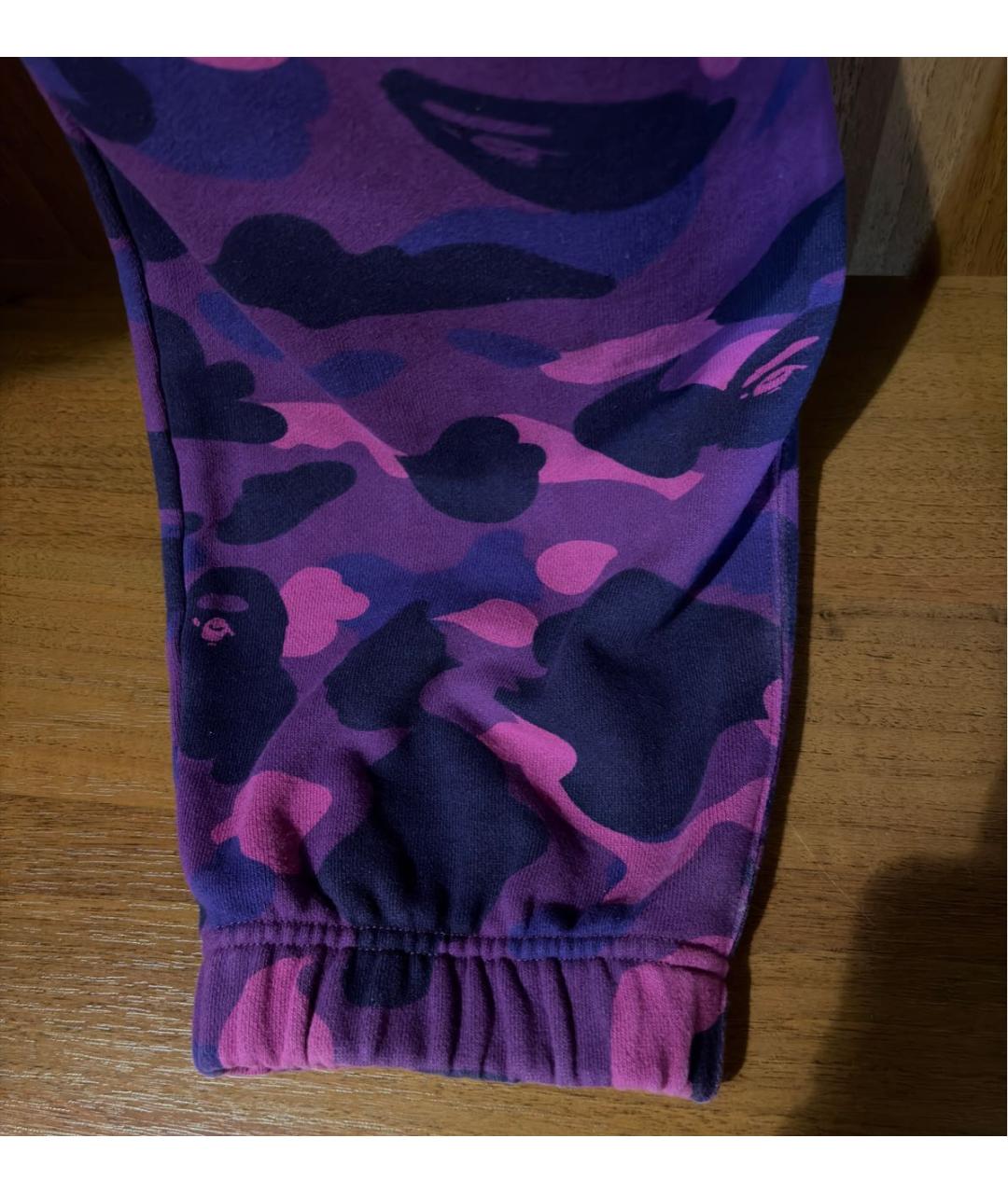 BAPE Фиолетовые хлопковые повседневные брюки, фото 7