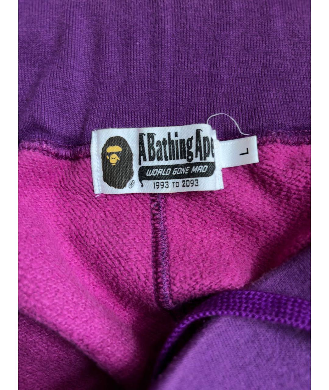 BAPE Фиолетовые хлопковые повседневные брюки, фото 3