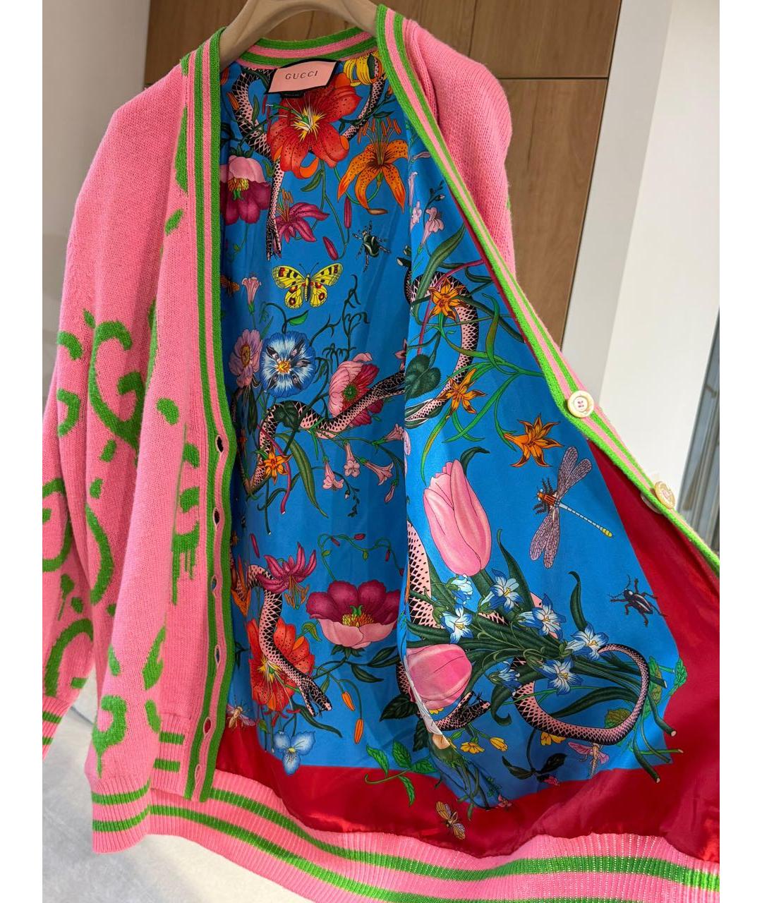 GUCCI Розовый кардиган, фото 2