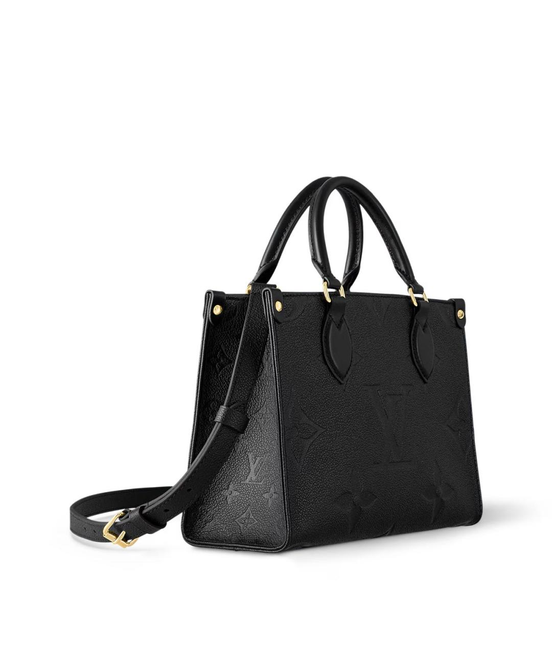 LOUIS VUITTON Черная кожаная сумка с короткими ручками, фото 2