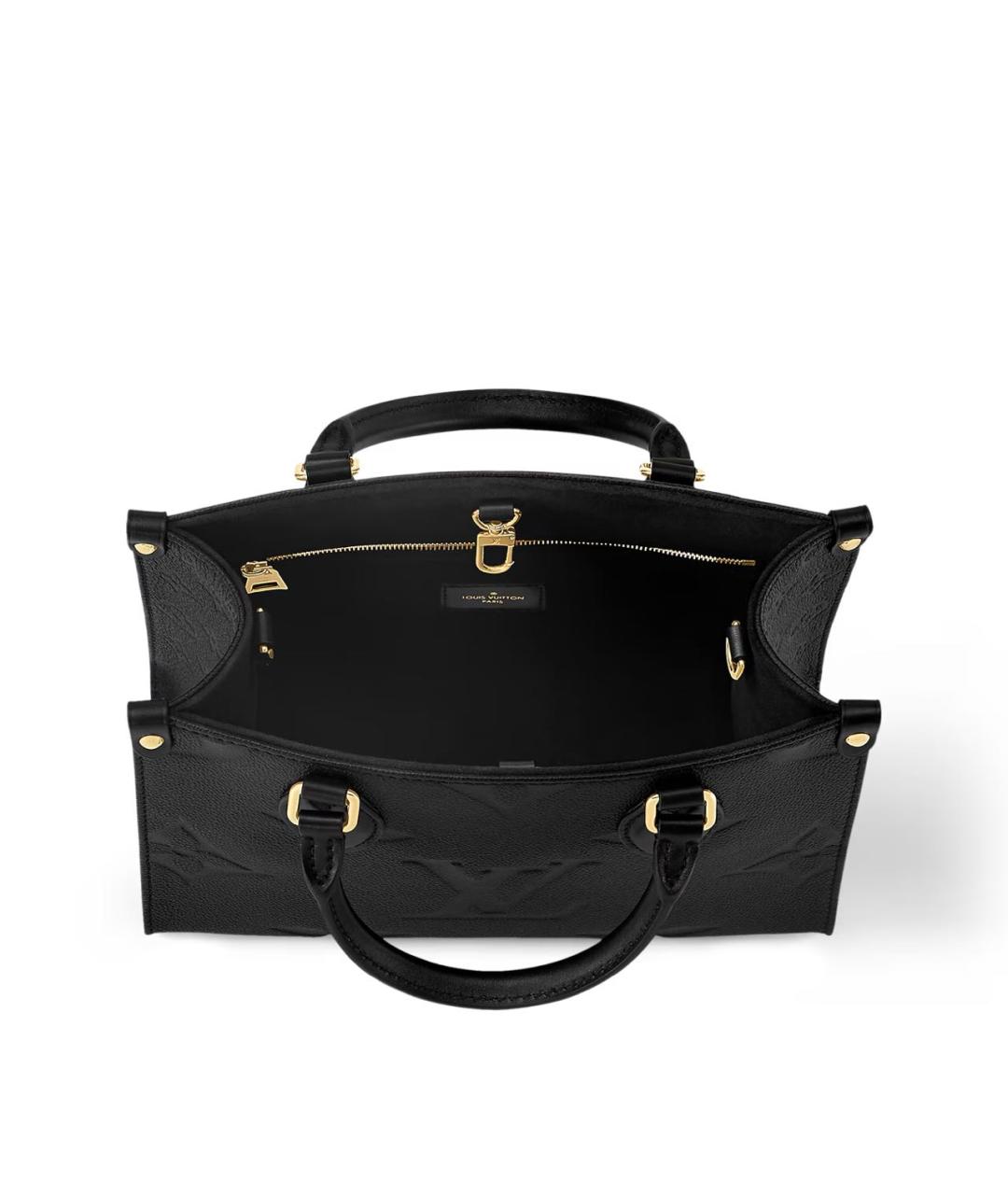LOUIS VUITTON Черная кожаная сумка с короткими ручками, фото 3