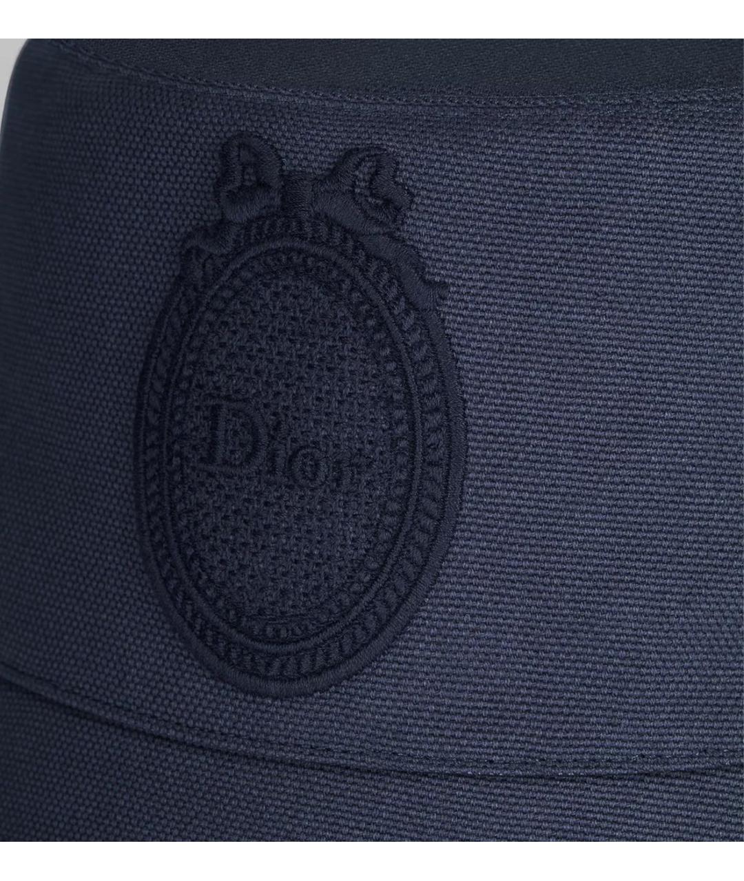 CHRISTIAN DIOR Темно-синяя хлопковая панама, фото 5