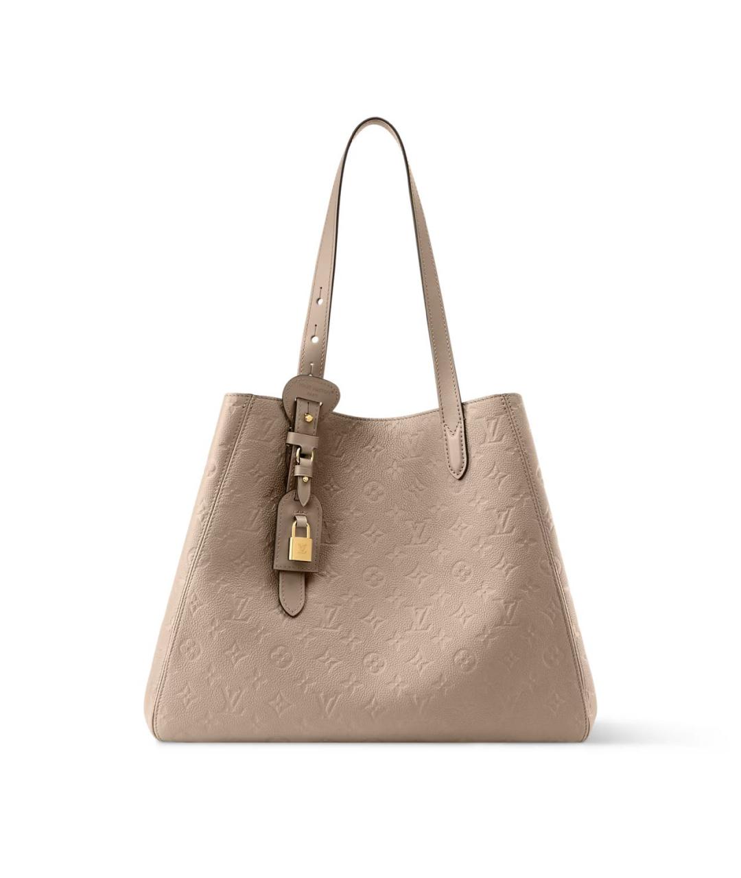 LOUIS VUITTON Бежевая кожаная сумка тоут, фото 1