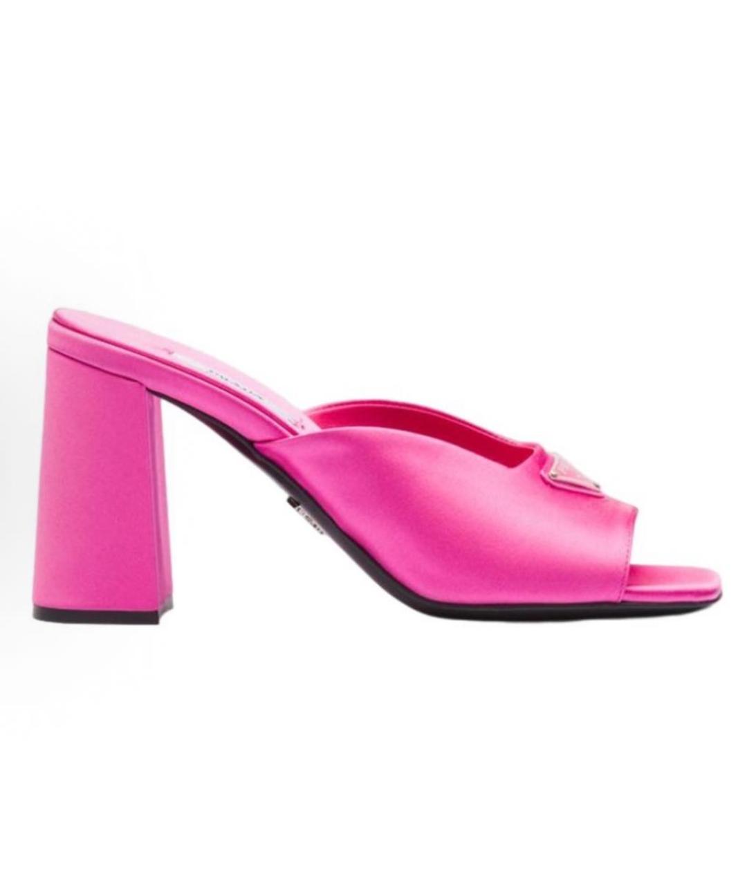 PRADA Фуксия текстильные мюли, фото 6