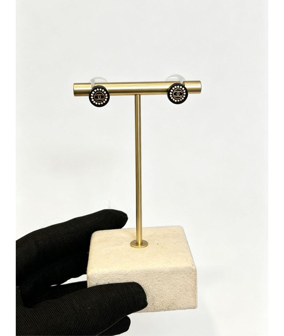 CHANEL Черные серьги, фото 4