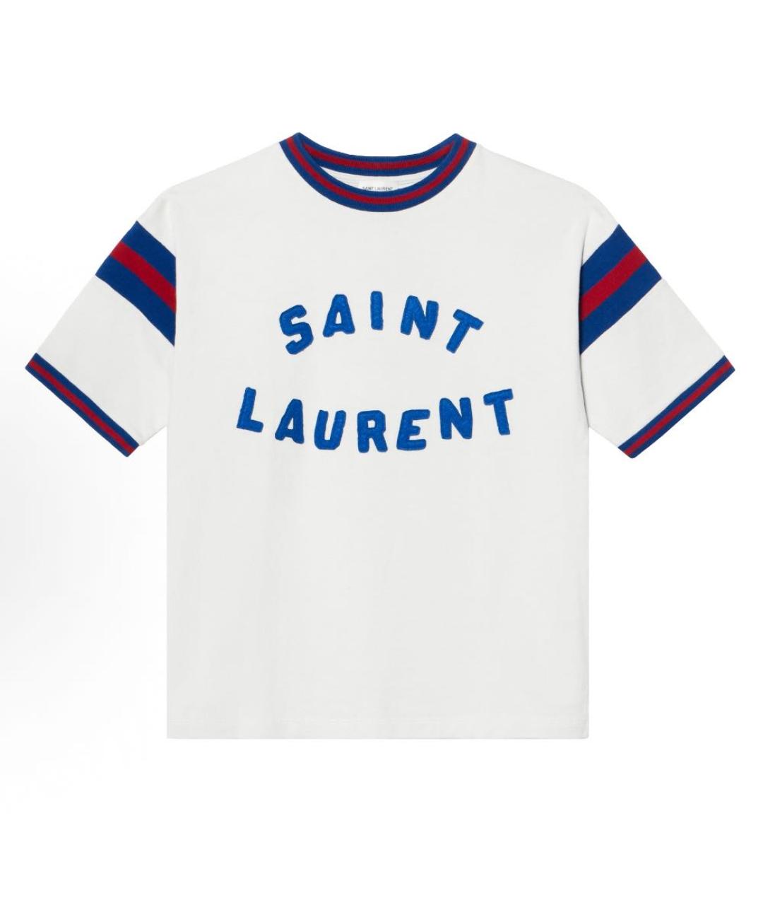SAINT LAURENT Белая вискозная футболка, фото 4
