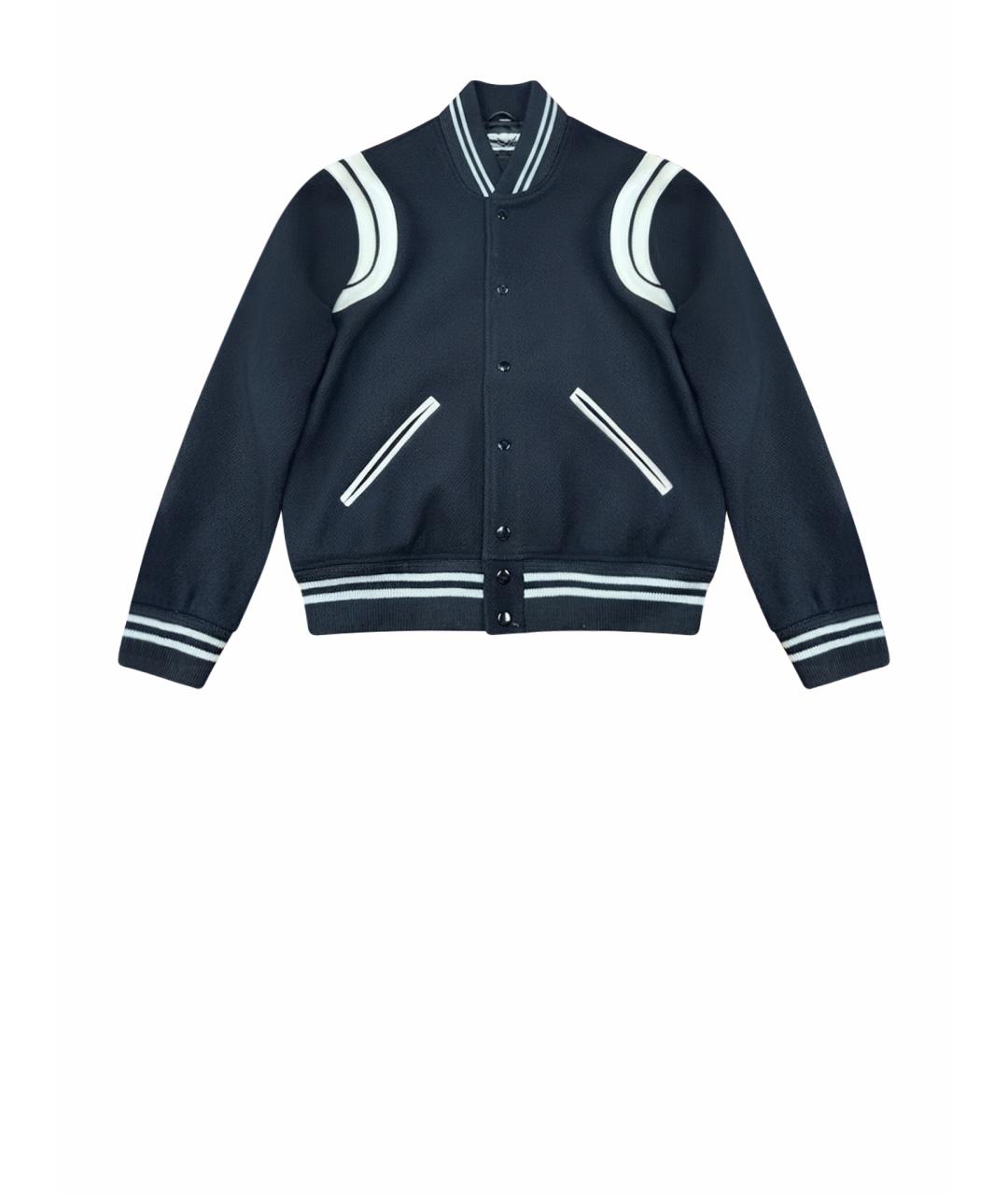 SAINT LAURENT Черная шерстяная куртка, фото 1