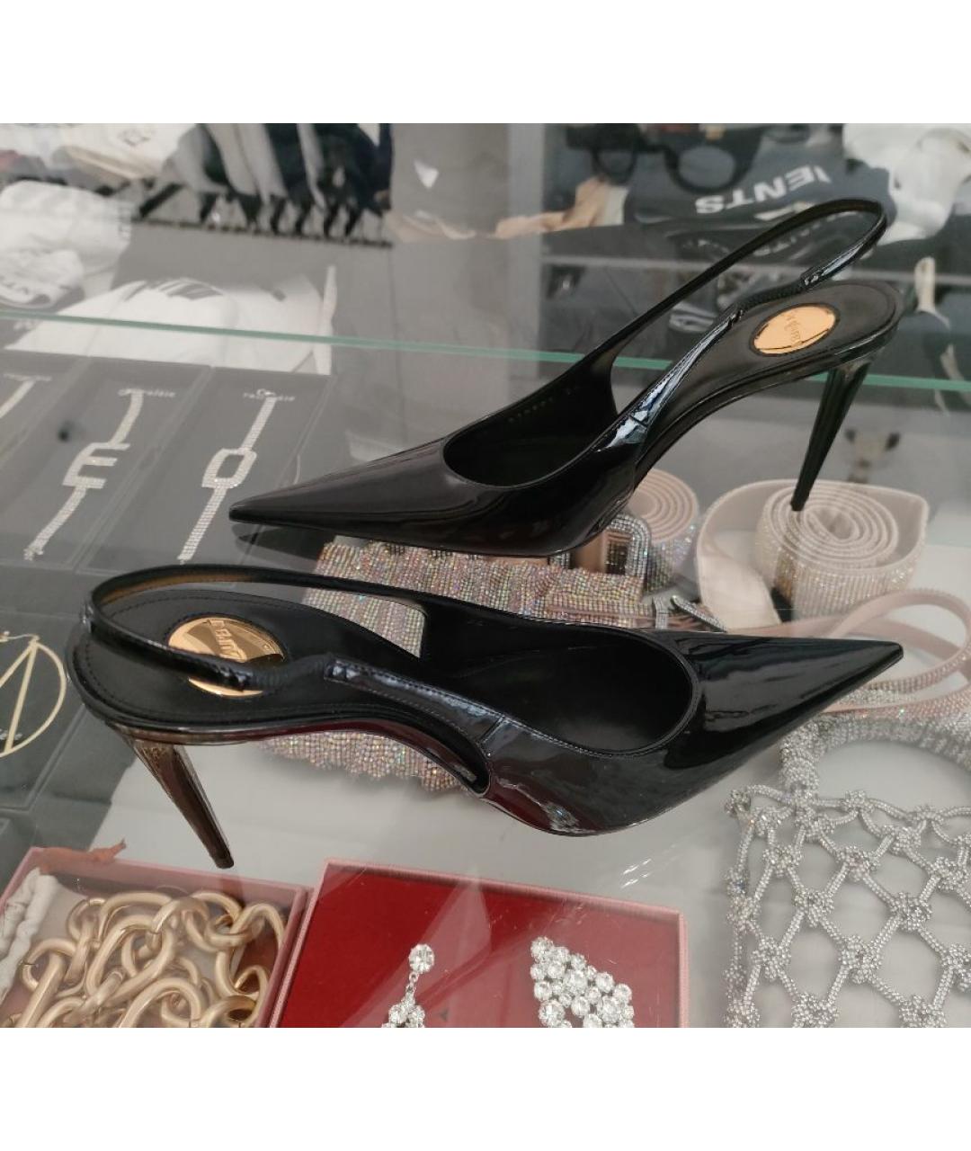 SAINT LAURENT Черные туфли из лакированной кожи, фото 5