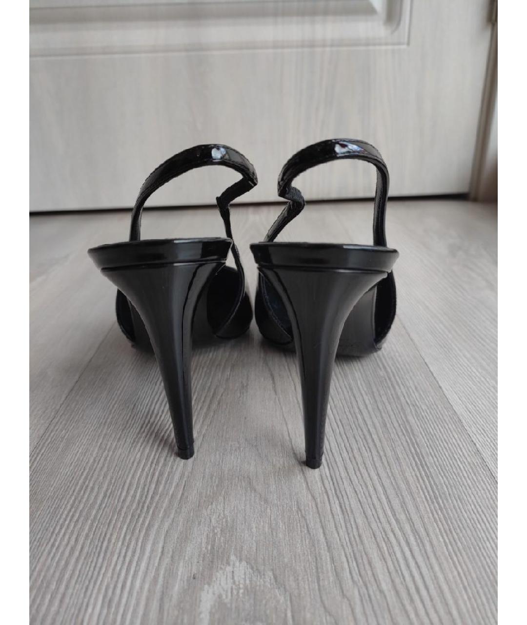 SAINT LAURENT Черные туфли из лакированной кожи, фото 4