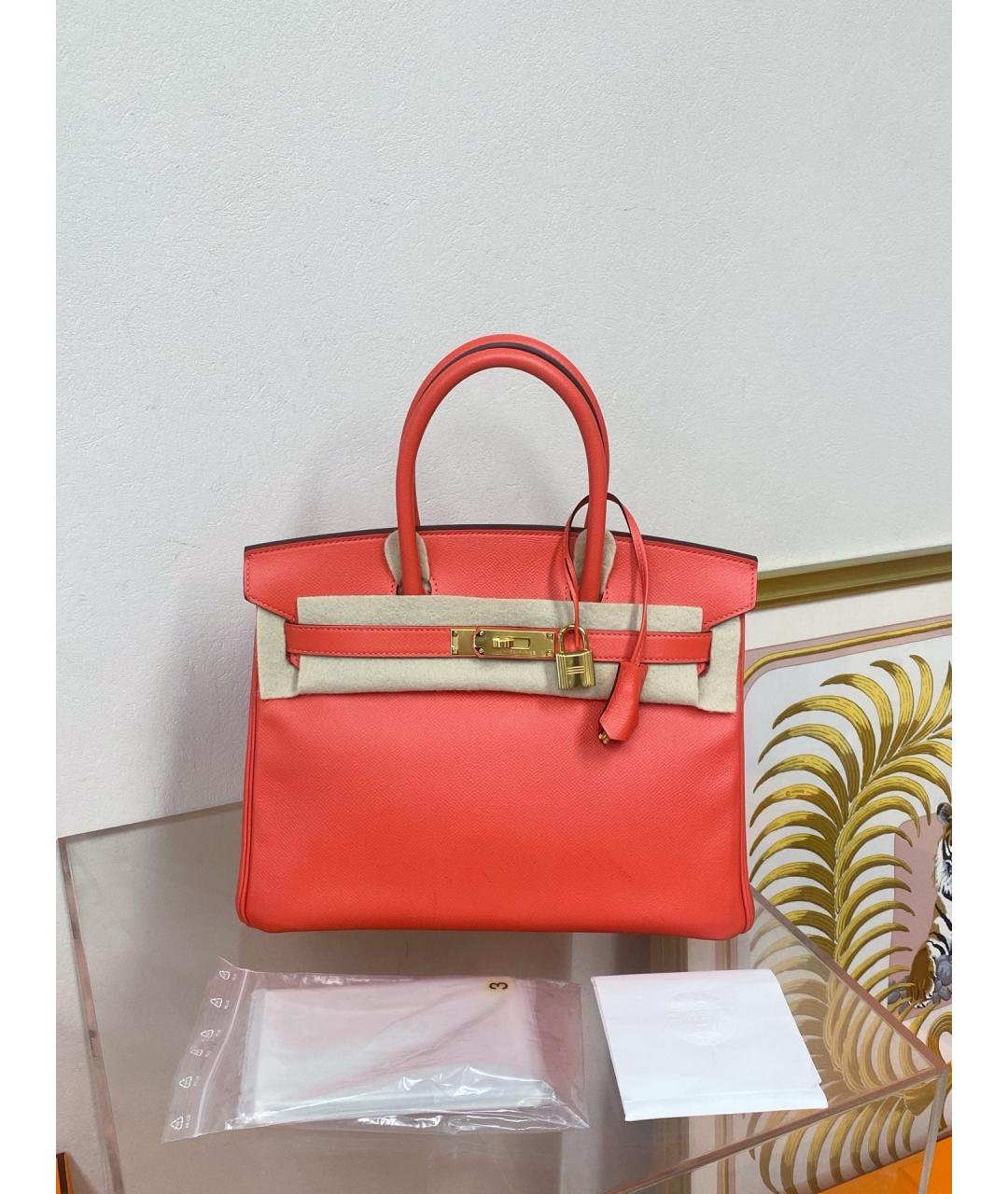 HERMES Розовая кожаная сумка тоут, фото 2