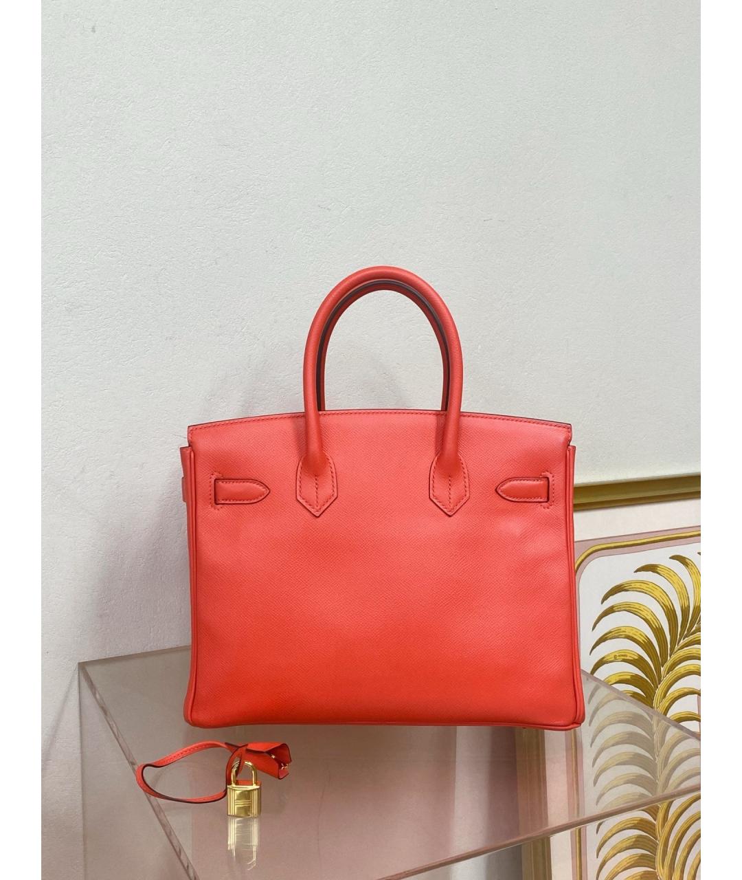HERMES Розовая кожаная сумка тоут, фото 4